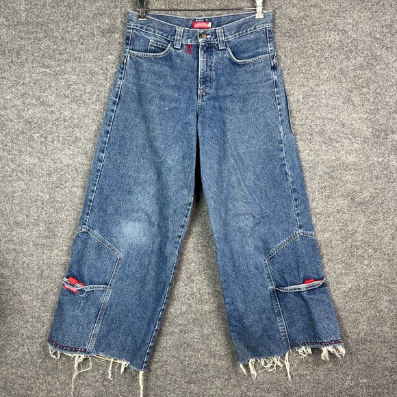Vintage GAT Los Angeles Y2K Wide Leg Pants Skater Baggy JNCO STYLE size 11 women - Picture 1 of 12